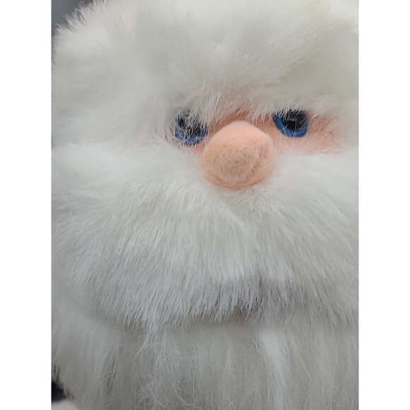 Vintage Plush Santa With Silver Bell Herberger’s With Tag Blue Eyes 1995 - Picture 3 of 16